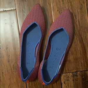 Rothys tangerine triple stitch points size 8.5